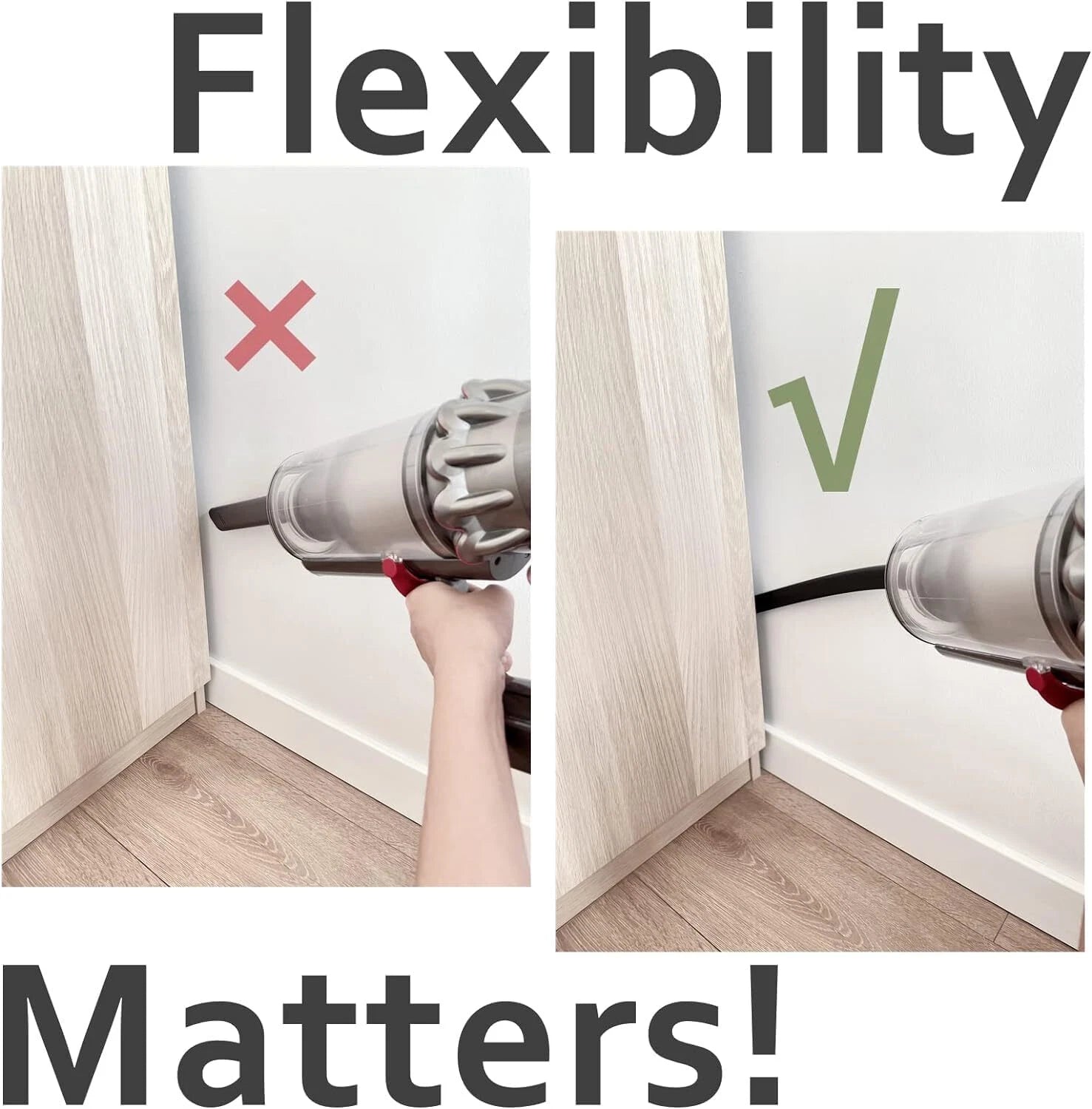 Dyson Flexible Crevice Tool – 22.6" Extended Bendable Attachment for Dryer Vent, Car Detailing & Tight Corners V7 V8 V10 V11 V12 V15 Gen5